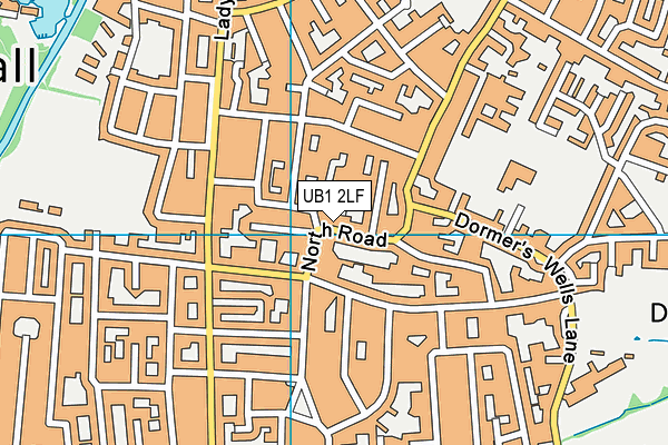 UB1 2LF map - OS VectorMap District (Ordnance Survey)