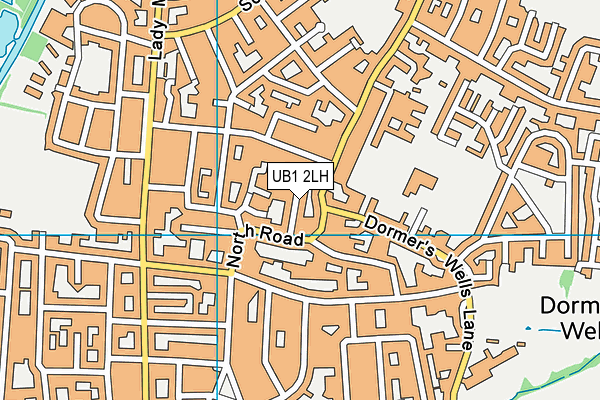 UB1 2LH map - OS VectorMap District (Ordnance Survey)