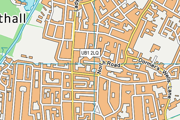UB1 2LQ map - OS VectorMap District (Ordnance Survey)