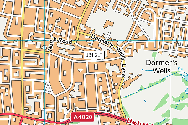 UB1 2LT map - OS VectorMap District (Ordnance Survey)