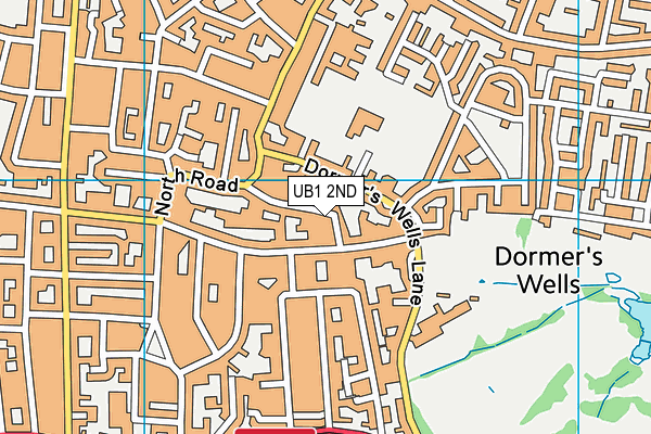 UB1 2ND map - OS VectorMap District (Ordnance Survey)