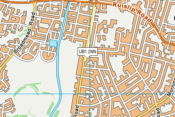 UB1 2NN map - OS VectorMap District (Ordnance Survey)