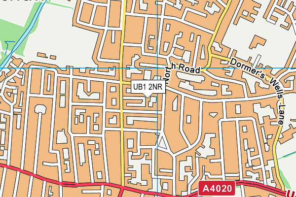UB1 2NR map - OS VectorMap District (Ordnance Survey)