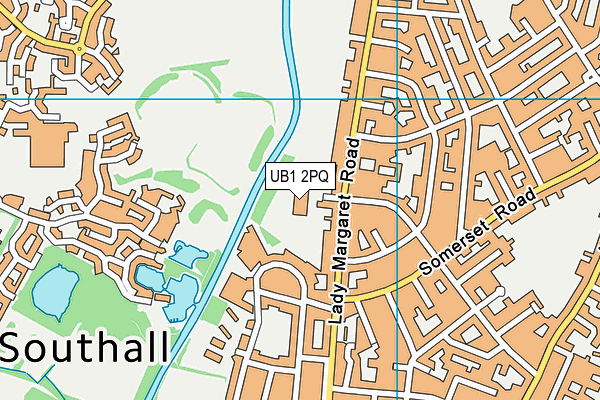 Durdans Park Primary School map (UB1 2PQ) - OS VectorMap District (Ordnance Survey)