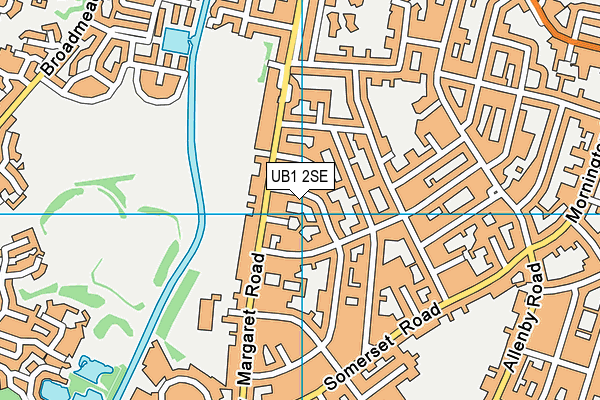 UB1 2SE map - OS VectorMap District (Ordnance Survey)