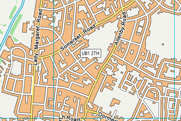 UB1 2TH map - OS VectorMap District (Ordnance Survey)