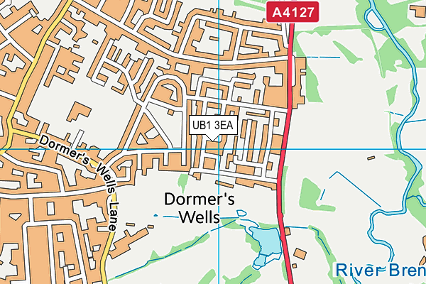 UB1 3EA map - OS VectorMap District (Ordnance Survey)