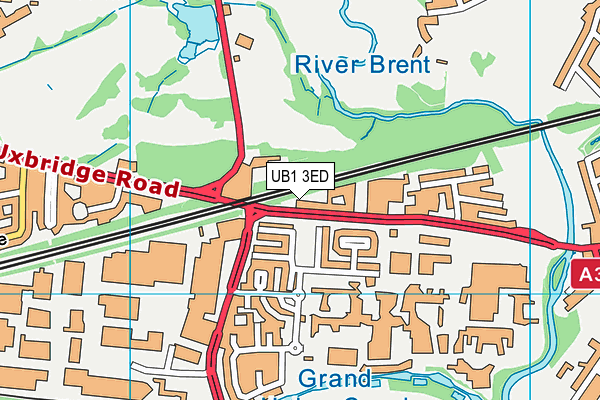 UB1 3ED map - OS VectorMap District (Ordnance Survey)