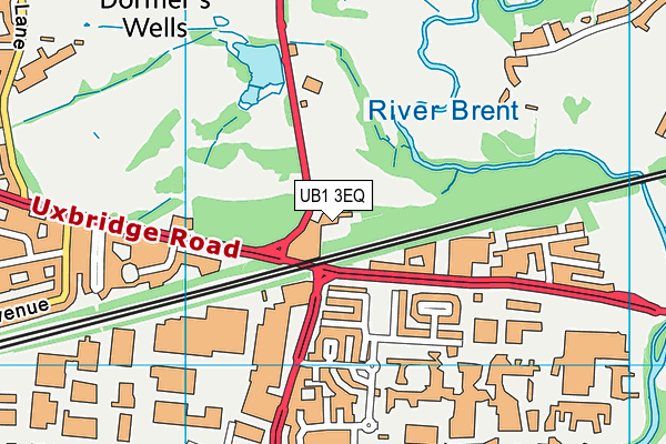 UB1 3EQ map - OS VectorMap District (Ordnance Survey)