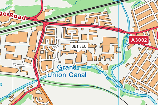 UB1 3EU map - OS VectorMap District (Ordnance Survey)