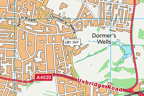 UB1 3HY map - OS VectorMap District (Ordnance Survey)