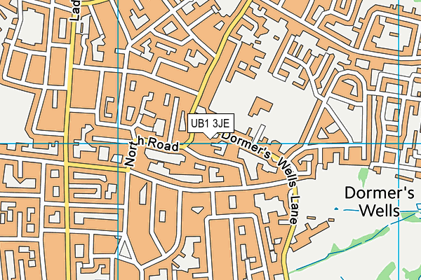 UB1 3JE map - OS VectorMap District (Ordnance Survey)