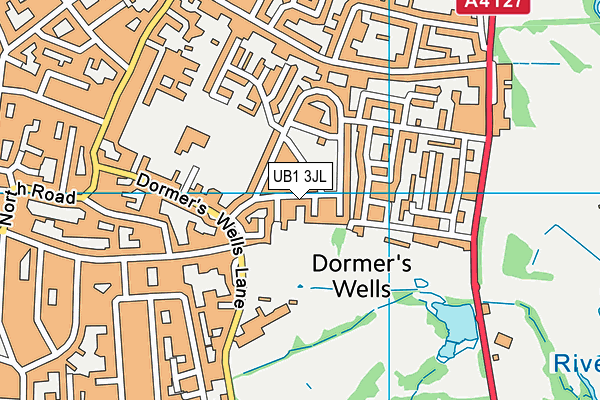 UB1 3JL map - OS VectorMap District (Ordnance Survey)