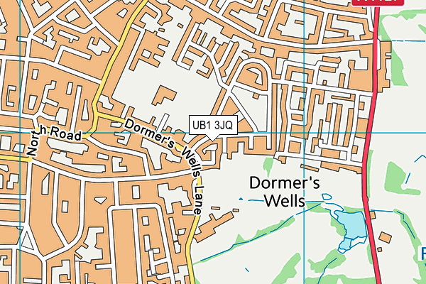 UB1 3JQ map - OS VectorMap District (Ordnance Survey)