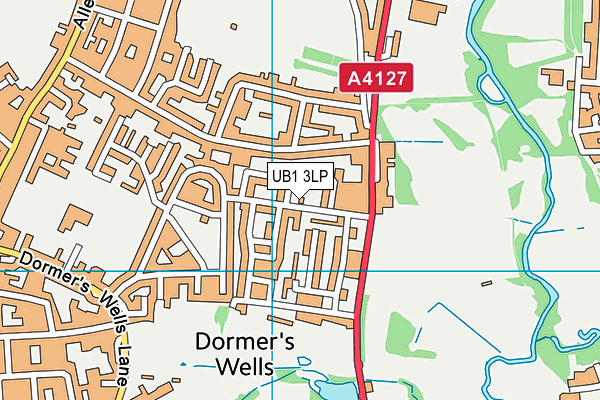 UB1 3LP map - OS VectorMap District (Ordnance Survey)