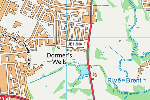 UB1 3NA map - OS VectorMap District (Ordnance Survey)