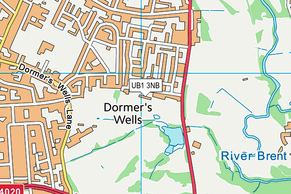 UB1 3NB map - OS VectorMap District (Ordnance Survey)