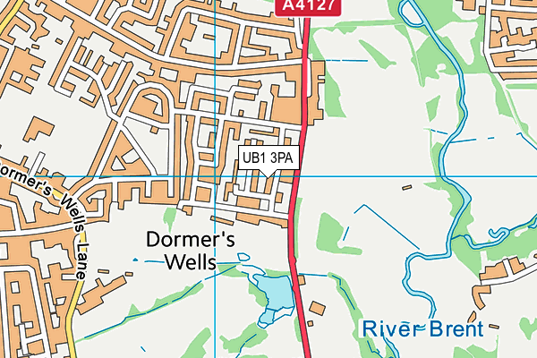 UB1 3PA map - OS VectorMap District (Ordnance Survey)