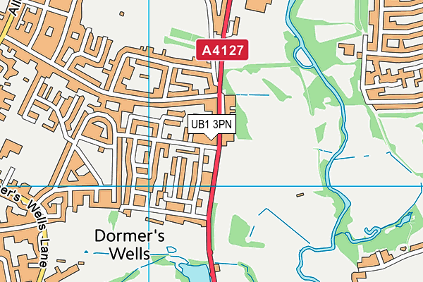 UB1 3PN map - OS VectorMap District (Ordnance Survey)