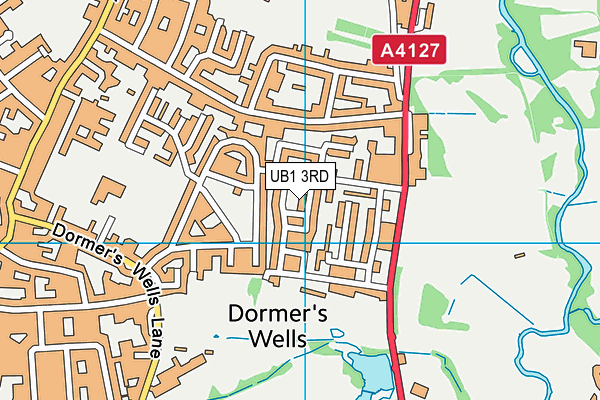 UB1 3RD map - OS VectorMap District (Ordnance Survey)