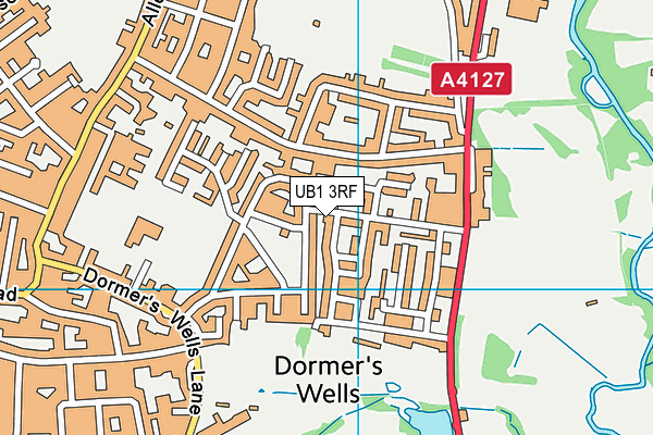 UB1 3RF map - OS VectorMap District (Ordnance Survey)