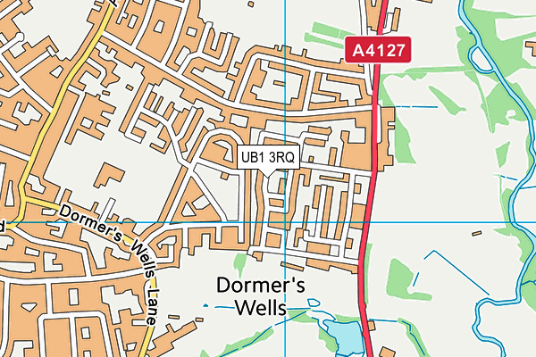 UB1 3RQ map - OS VectorMap District (Ordnance Survey)