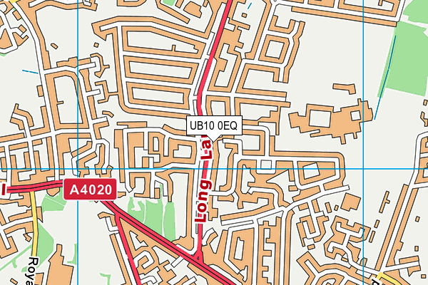 UB10 0EQ map - OS VectorMap District (Ordnance Survey)