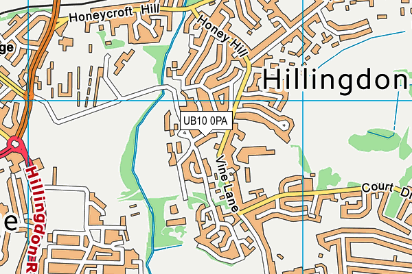 UB10 0PA map - OS VectorMap District (Ordnance Survey)