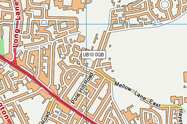 UB10 0QB map - OS VectorMap District (Ordnance Survey)