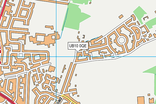UB10 0QE map - OS VectorMap District (Ordnance Survey)