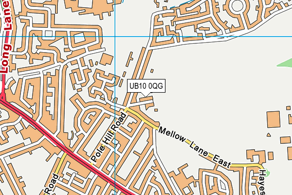 UB10 0QG map - OS VectorMap District (Ordnance Survey)