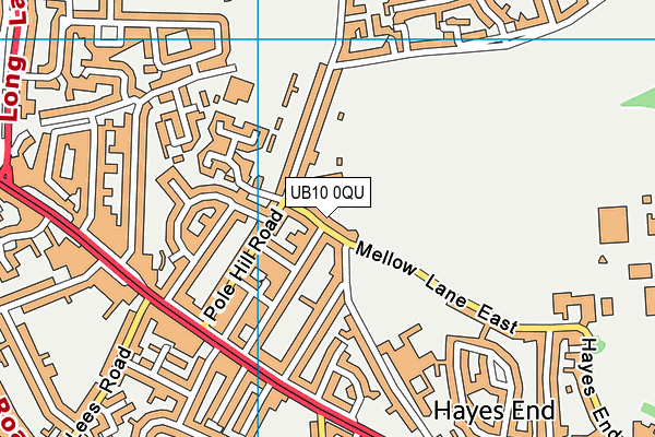 UB10 0QU map - OS VectorMap District (Ordnance Survey)