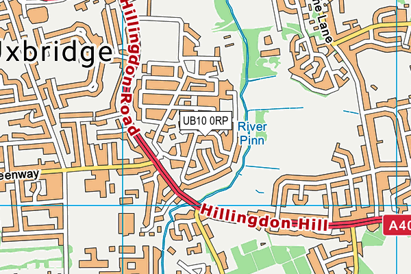 UB10 0RP map - OS VectorMap District (Ordnance Survey)