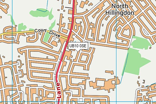 UB10 0SE map - OS VectorMap District (Ordnance Survey)