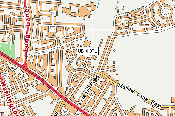 UB10 0TL map - OS VectorMap District (Ordnance Survey)