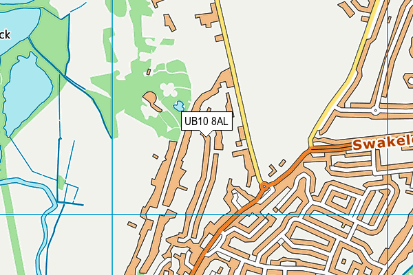 UB10 8AL map - OS VectorMap District (Ordnance Survey)