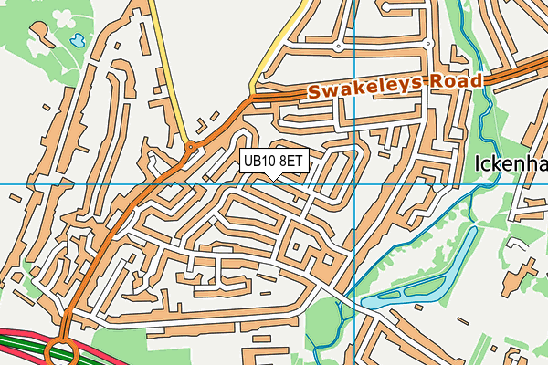 UB10 8ET map - OS VectorMap District (Ordnance Survey)