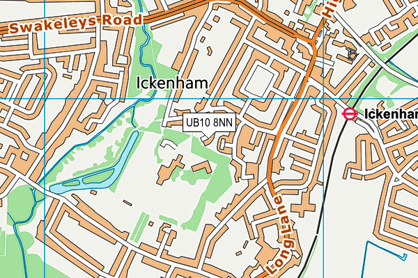 UB10 8NN map - OS VectorMap District (Ordnance Survey)