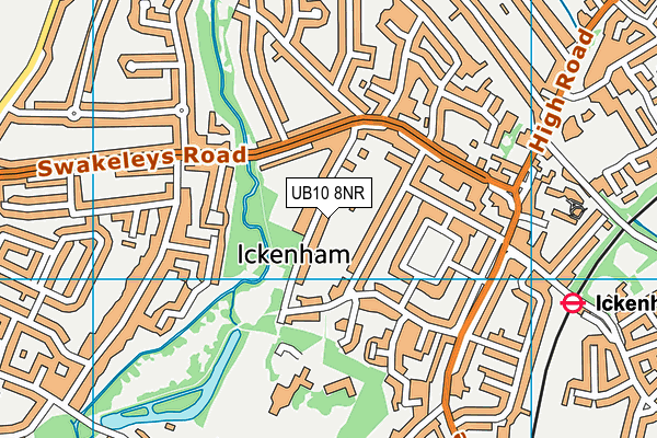 UB10 8NR map - OS VectorMap District (Ordnance Survey)