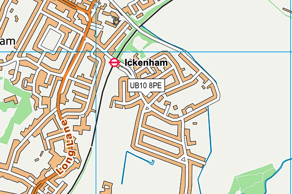 UB10 8PE map - OS VectorMap District (Ordnance Survey)