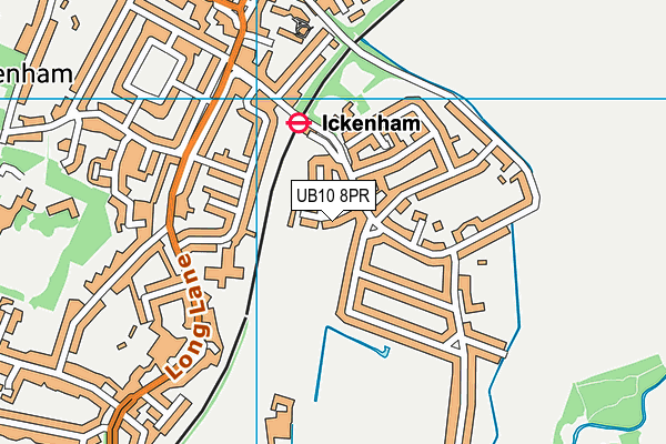 UB10 8PR map - OS VectorMap District (Ordnance Survey)