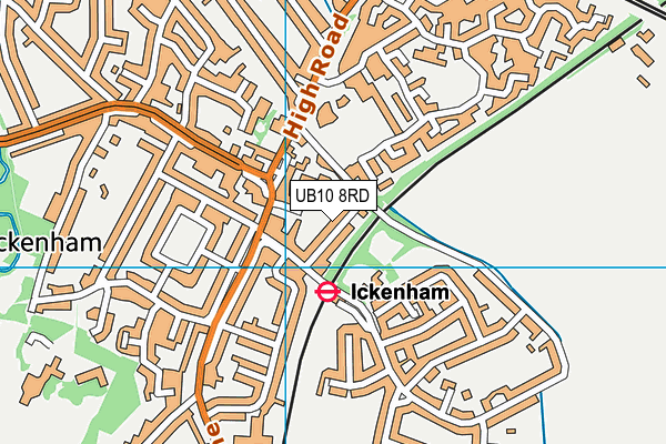 UB10 8RD map - OS VectorMap District (Ordnance Survey)