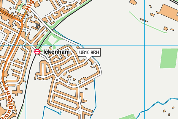 UB10 8RH map - OS VectorMap District (Ordnance Survey)