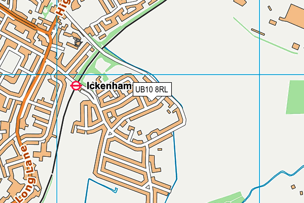 UB10 8RL map - OS VectorMap District (Ordnance Survey)