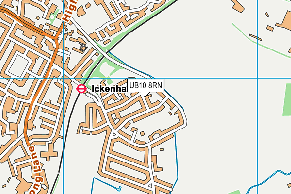 UB10 8RN map - OS VectorMap District (Ordnance Survey)