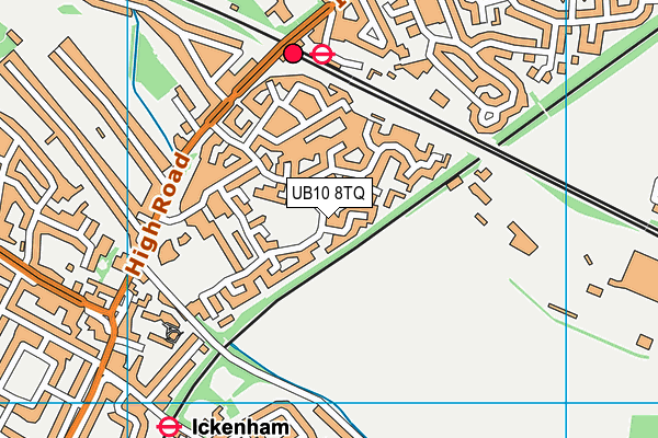UB10 8TQ map - OS VectorMap District (Ordnance Survey)