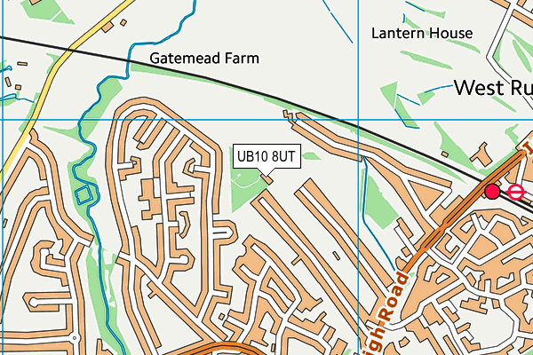 UB10 8UT map - OS VectorMap District (Ordnance Survey)