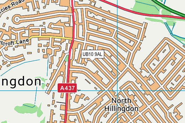 UB10 9AL map - OS VectorMap District (Ordnance Survey)