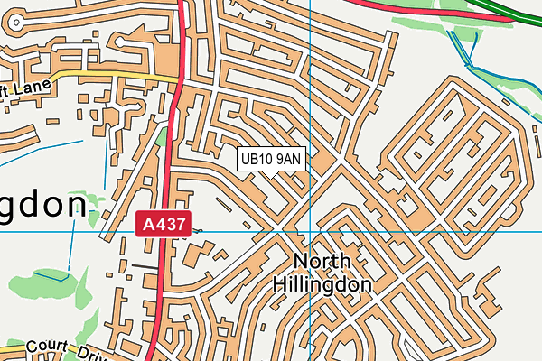 UB10 9AN map - OS VectorMap District (Ordnance Survey)