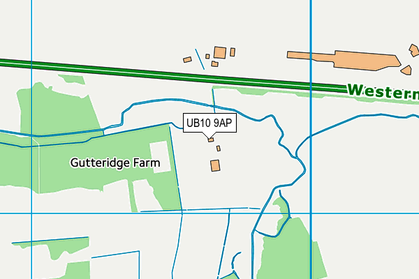 UB10 9AP map - OS VectorMap District (Ordnance Survey)